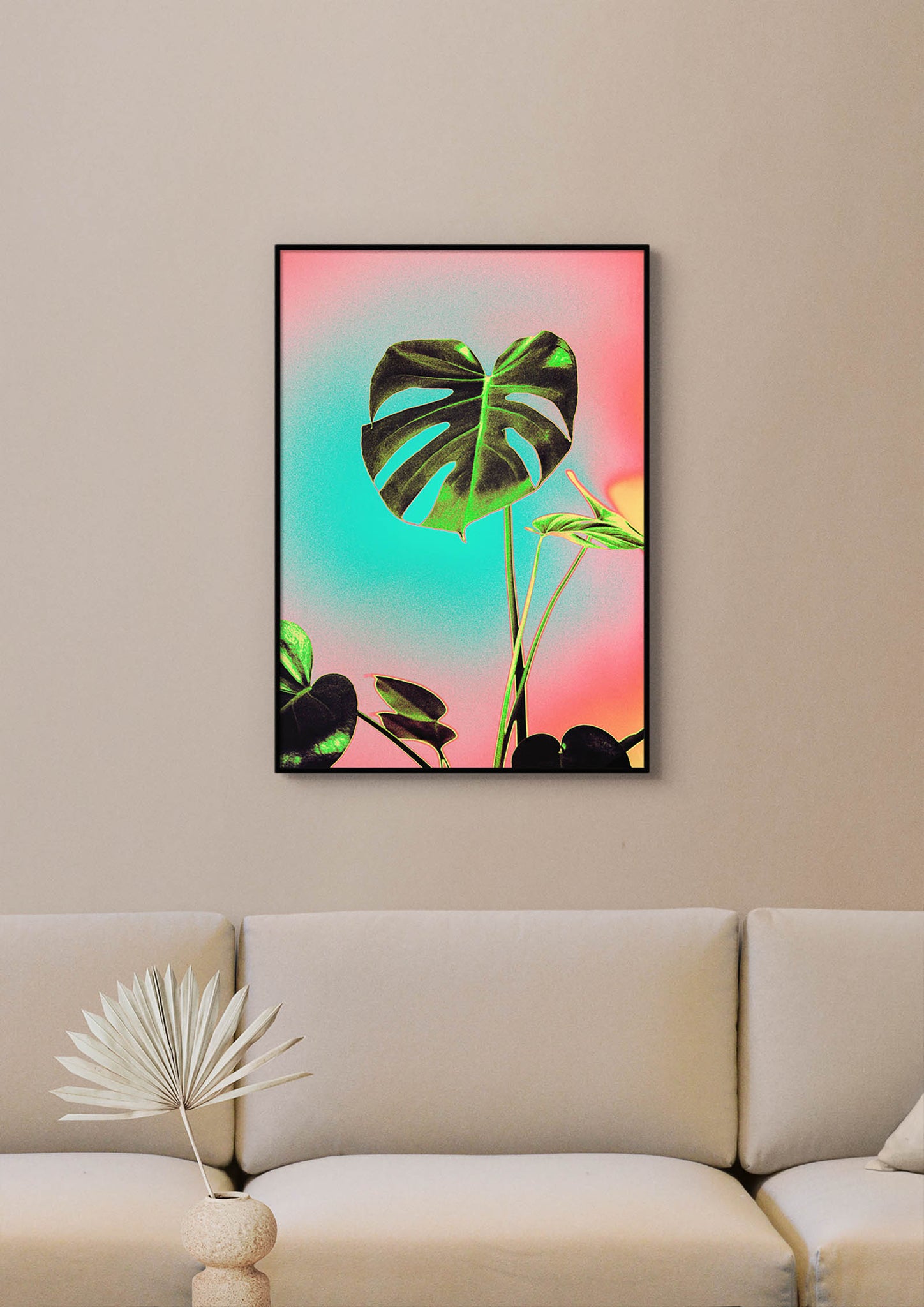 Monstera - Vivid, Colourful Art Print