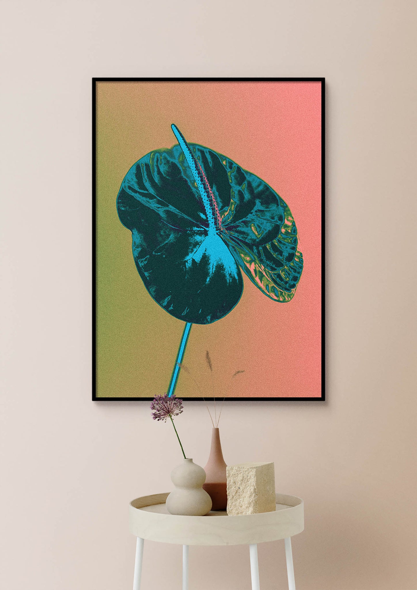 Anthurium - Vivid, Colourful Art Print