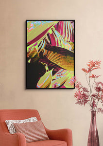 Leaf Structure - Colourful Art Print
