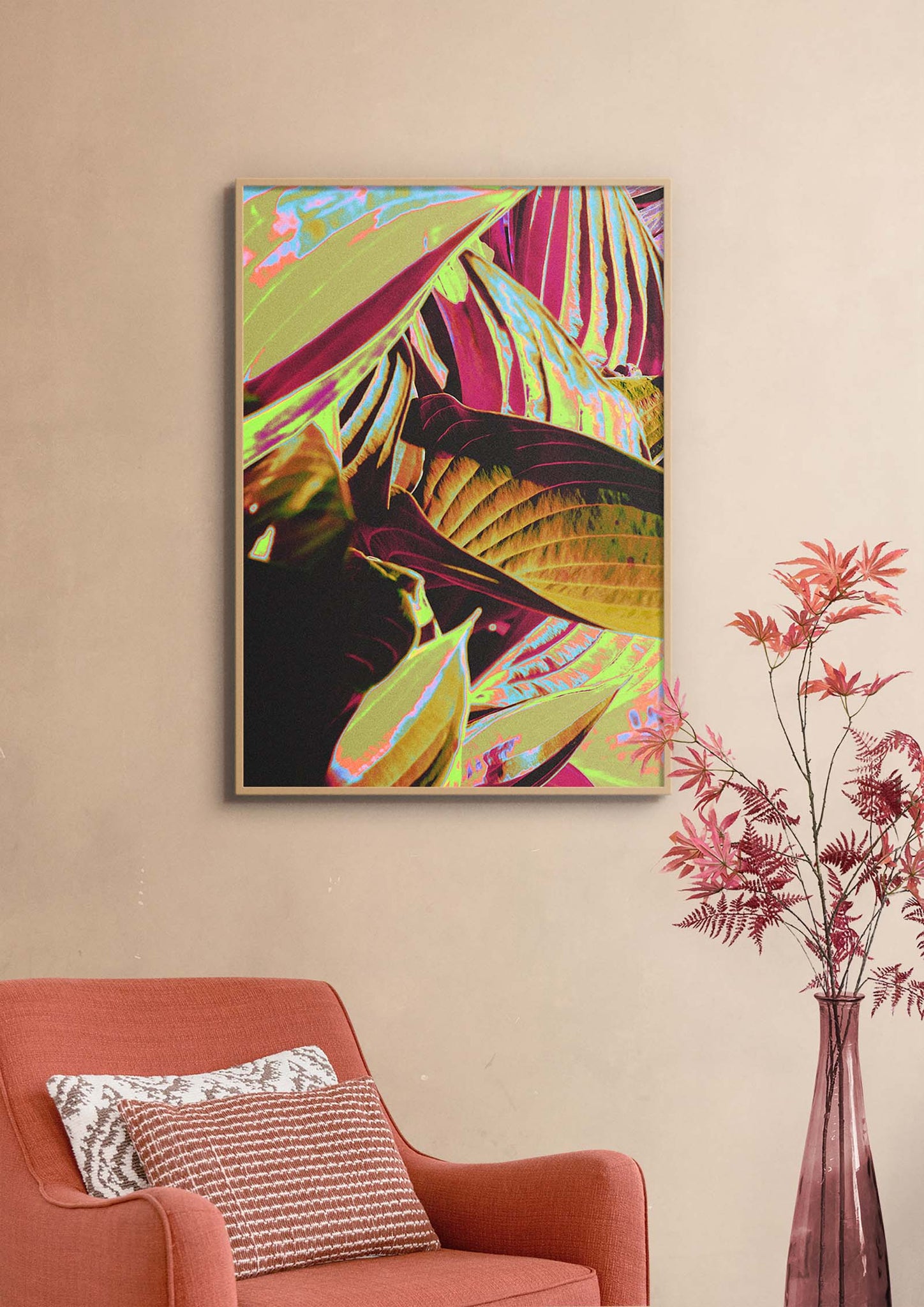 Leaf Structure - Colourful Art Print